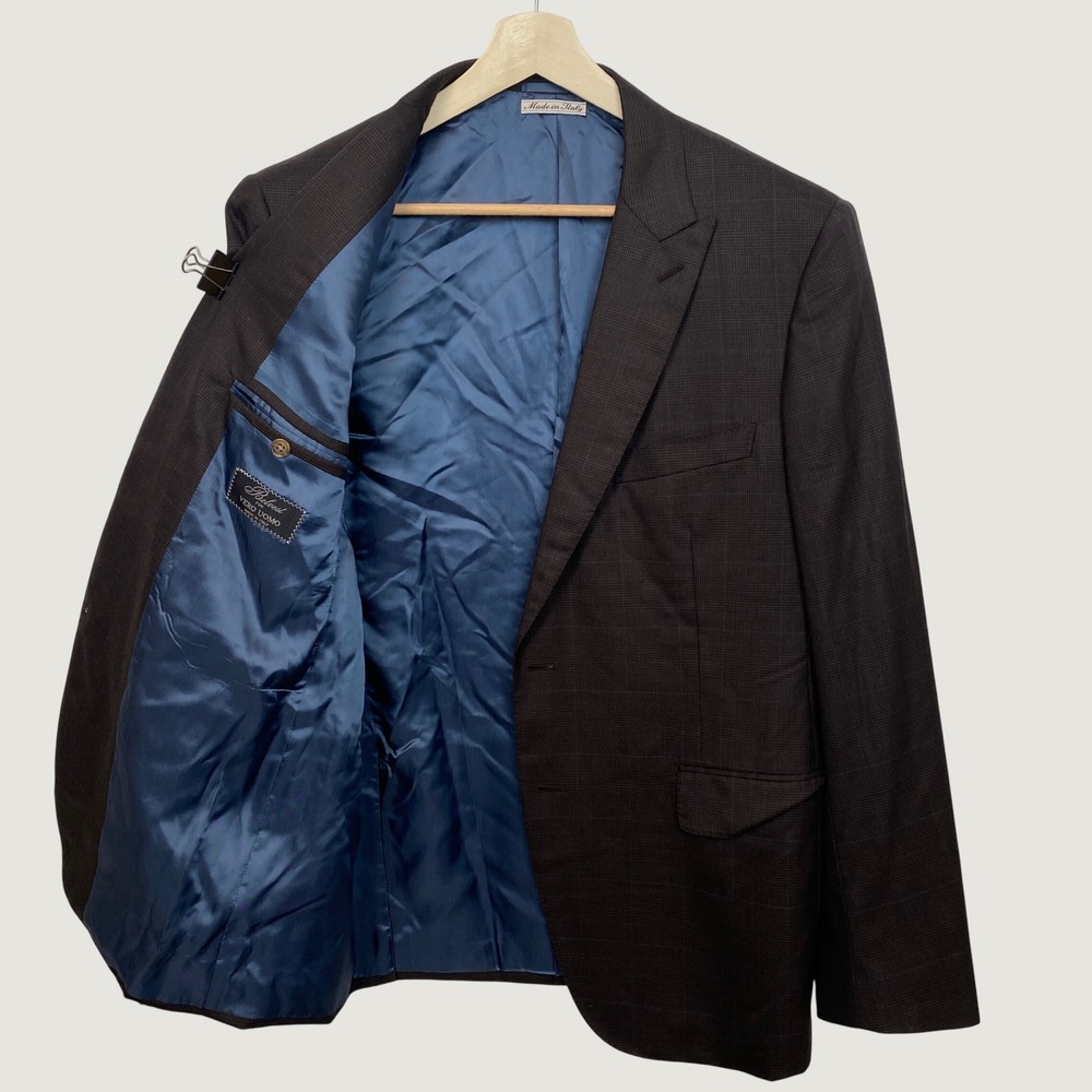 Belvest Glen Plaid Super 160s Wool Blazer Jacket Sport Coat Mad In Italy 44R